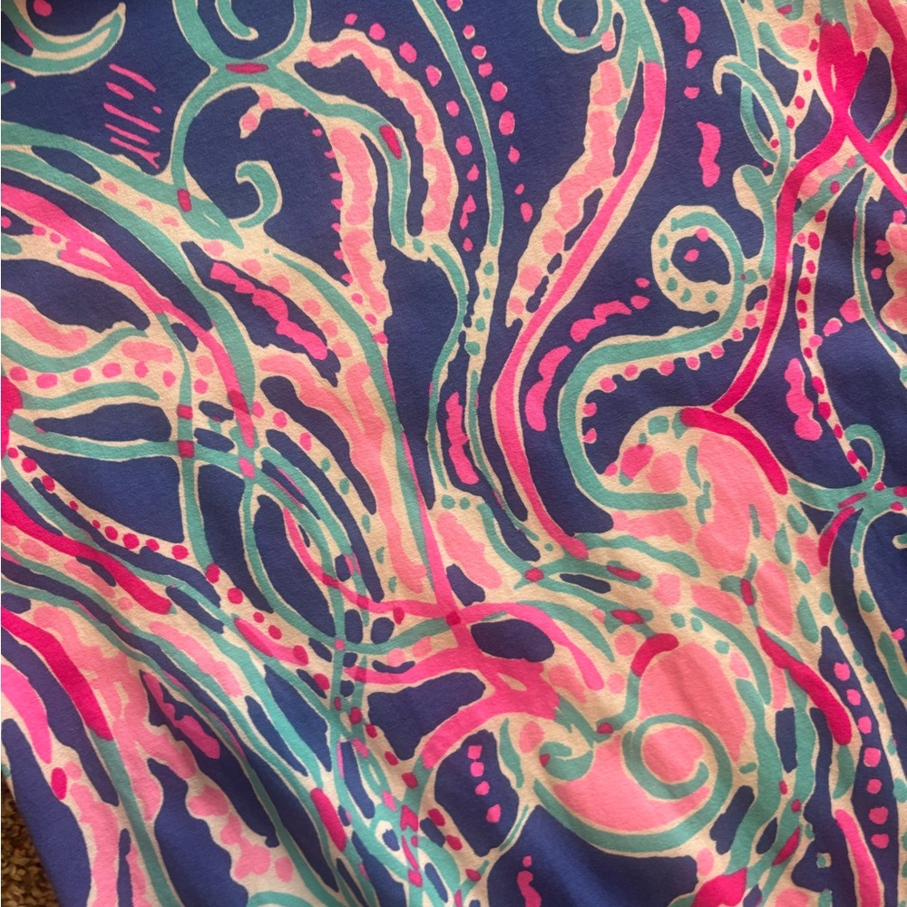 Lilly Pulitzer Colorful 3/4 Sleeve Mini Shirt Dress - Picture 6 of 7
